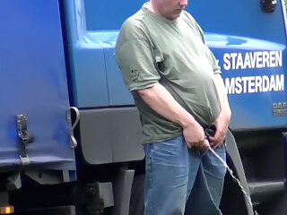 spy on more trucker pissing 20:54 2019-10-26